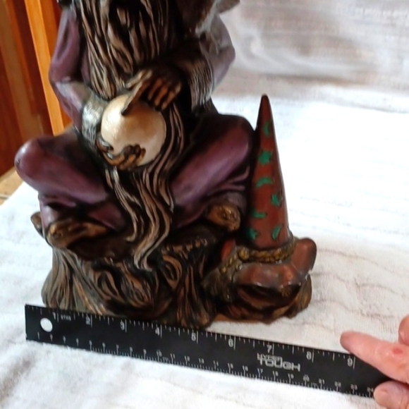 HandPainted Wizard Ceramic XL Large Figurine 11 Tall - Picture 8 of 10